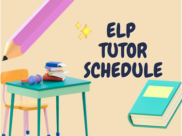  ELP Tutor Schedule